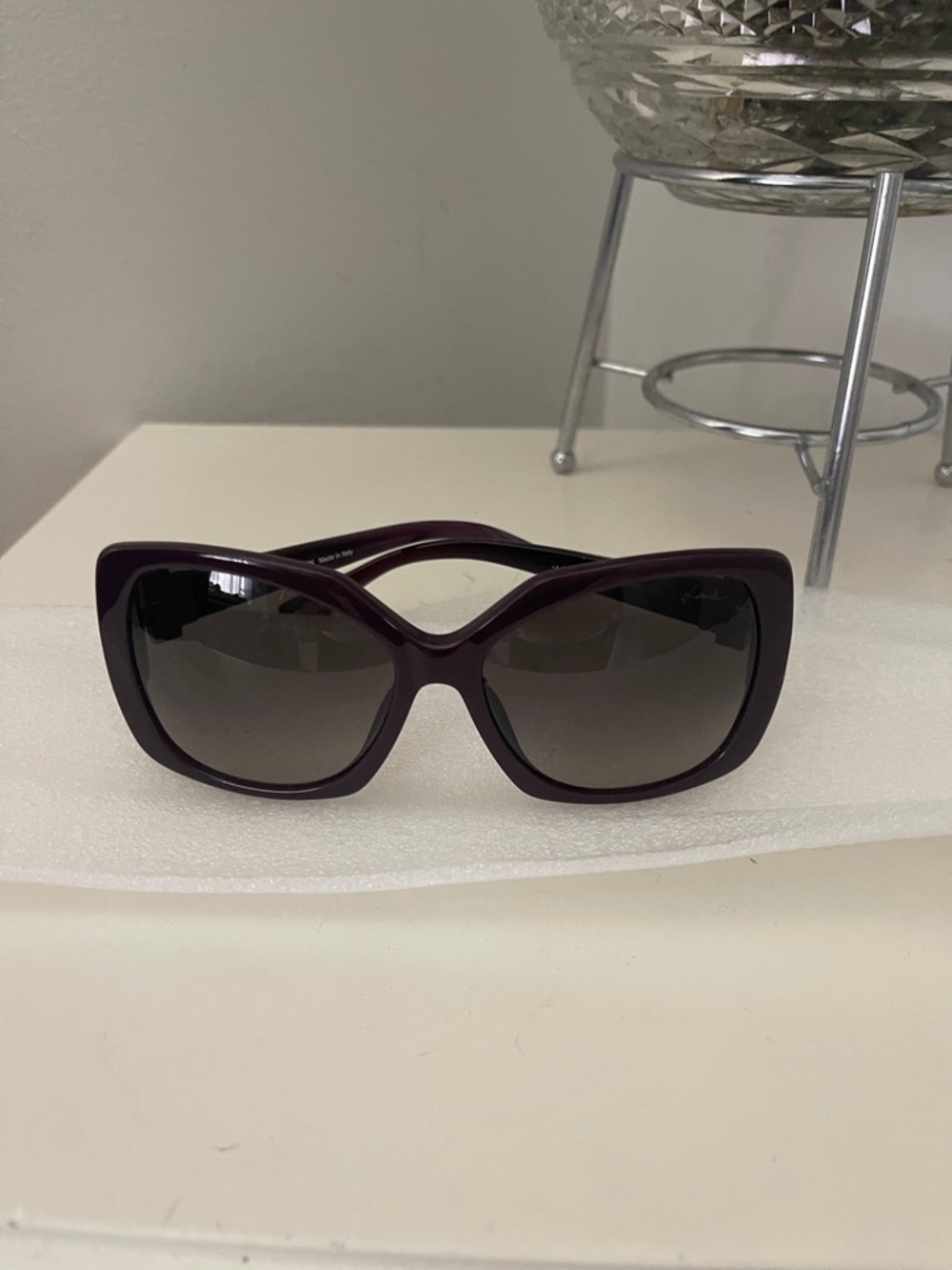 Lanvin Women's Deep Purple Oversized Sunglasses